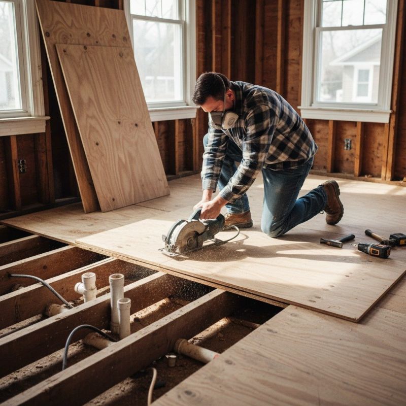 Plywood Flooring Installation detail